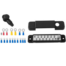 Black 12-Way Bus Bar Power Distributor 12V 150A Terminal
