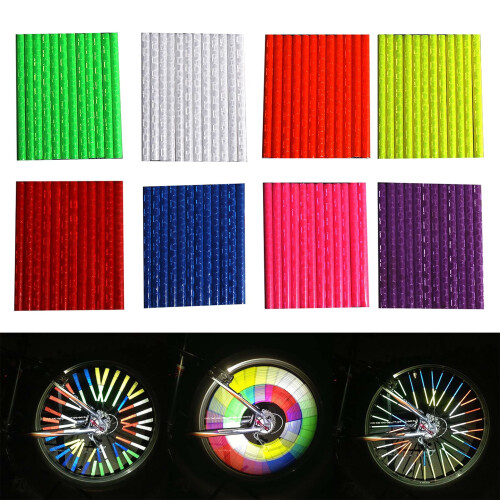 Bike Spoke Reflector Pack 12 Pieces Waterproof 2