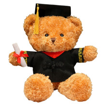 Graduation Bear Plush 14 inch with Gown Cap Diploma