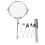 Specchio da trucco a doppia faccia da parete, argento3X 7