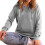 Felpa con cappuccio oversize da donna a maniche lunghe 4