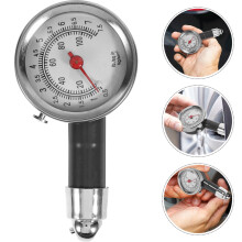 FRCOLOR Dial Tire Pressure Gauge Plastic Case Black 0-60 PSI