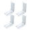 Fire Extinguisher Hook Silver 4 pcs 7.00x6.00x3.40 cm 6