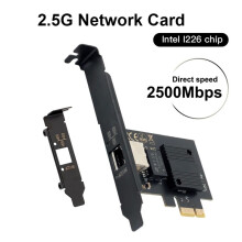 2500Mbps PCI-E to RJ45 Network Card I226 Chip Gigabit Ethernet 100/1000/2500Mbps RJ45 LAN PCIe Adapter for Laptop PC