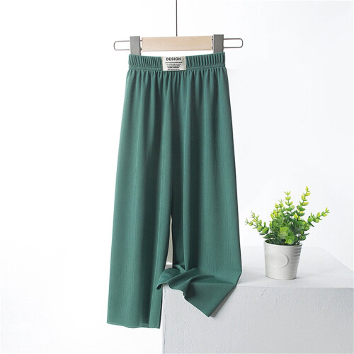 Leggings for Toddler Girls Green Solid Warm Fall Winter 1
