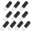 Black Removable Zipper Pullers Set – Rubber and Metal, 10 1