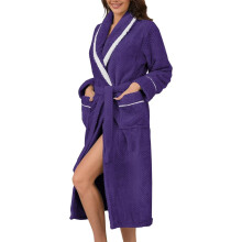 Rochie de noapte din fleece pentru femei, mărime mare, cu decolteu în V și