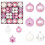 Christmas Hanging Balls Pink White 44 Pcs 1