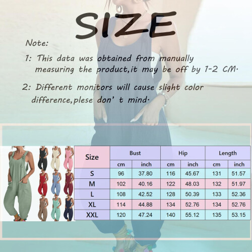 Tuta intera da donna casual senza maniche con scollo a U e tasche 2