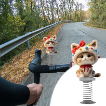 Shy Kitty Bobble Head Ornament for Car Dashboard and Desk