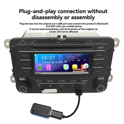 Car Wireless Carplay e Android Auto Box 2 In 1 Cablato A Wireless Dongle Plug& Android AUTO Adattatore CarPlay  Box 1