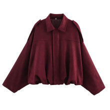 Women's Faux Suede Cropped Motorcycle Jacket Casual