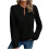 Women's lightweight quilted pullover sweatshirt V-neck tunic 1
