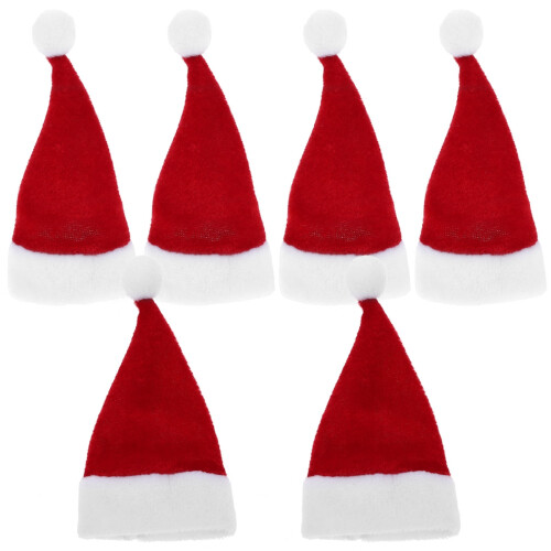 Mini Christmas Hats Red and White 10 Pcs