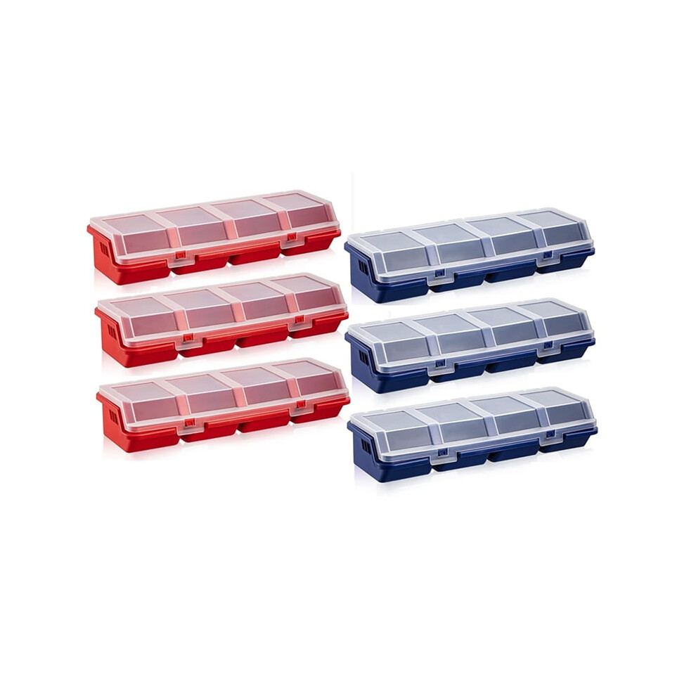 Screw Organizer Box With Lids 4-Compartment Tool Bin 9152228061842