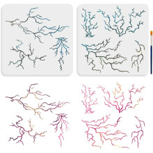 Lightning Stencil Reusable 11.811.8 in 7 Styles