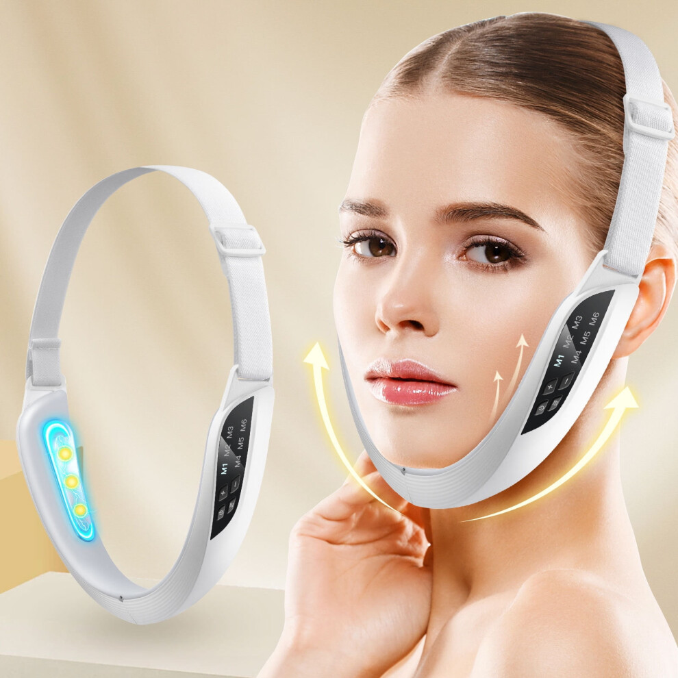 Facial Massager with Red Blue Light and EMS V-Line Chin