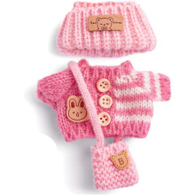17cm Doll Outfits Kawaii Chic Style Button Up Stripe