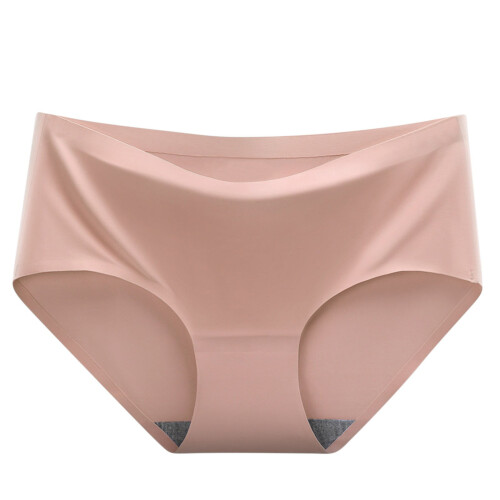 Women's Ice Silk Seamless Panties Mid-Rise 1 Pack