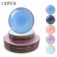 Stoneware Dinnerware Set 6-Piece Plates and Bowls