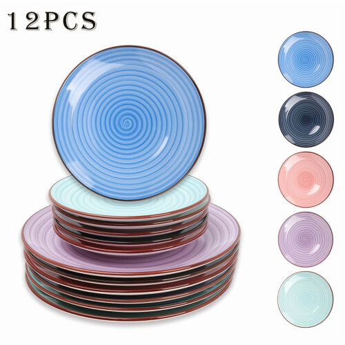 Stoneware Dinnerware Set 6-Piece Plates and Bowls