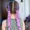 Purple dreadlock wig braid with silver wire hair extension 5