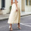 Women's satin-lace underskirt beige half-length 6