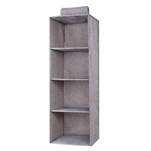 Fabric Hanging Organizer for Closet Rod Grey