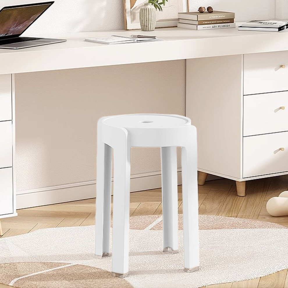 Plastic Stackable Stools Round 18.1 Inch Height