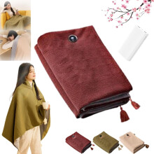 USB Heated Shawl for Women Soft Electric Blanket with Zipper