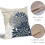 Fodere per cuscini floreali blu scuro, set da 2 pezzi, 45x45 cm (18x18 pollici). 4
