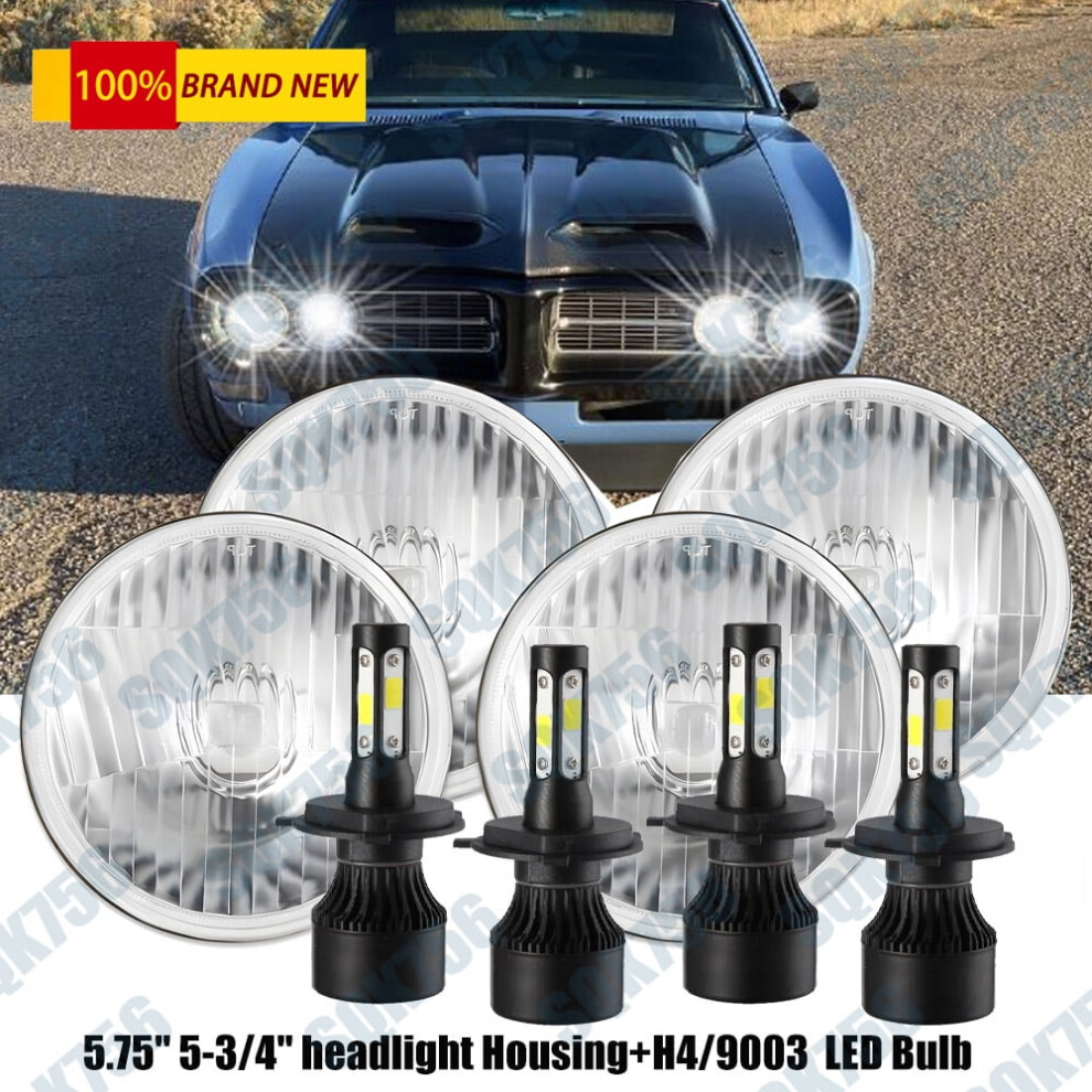 Pontiac Gto Grand Prix Firebird Led Headlights Hi/Lo Beam 4 White/Light 9170372660452