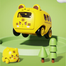 Mini katapultauto speelgoed met cartoon dierenontwerp (1 stuk)