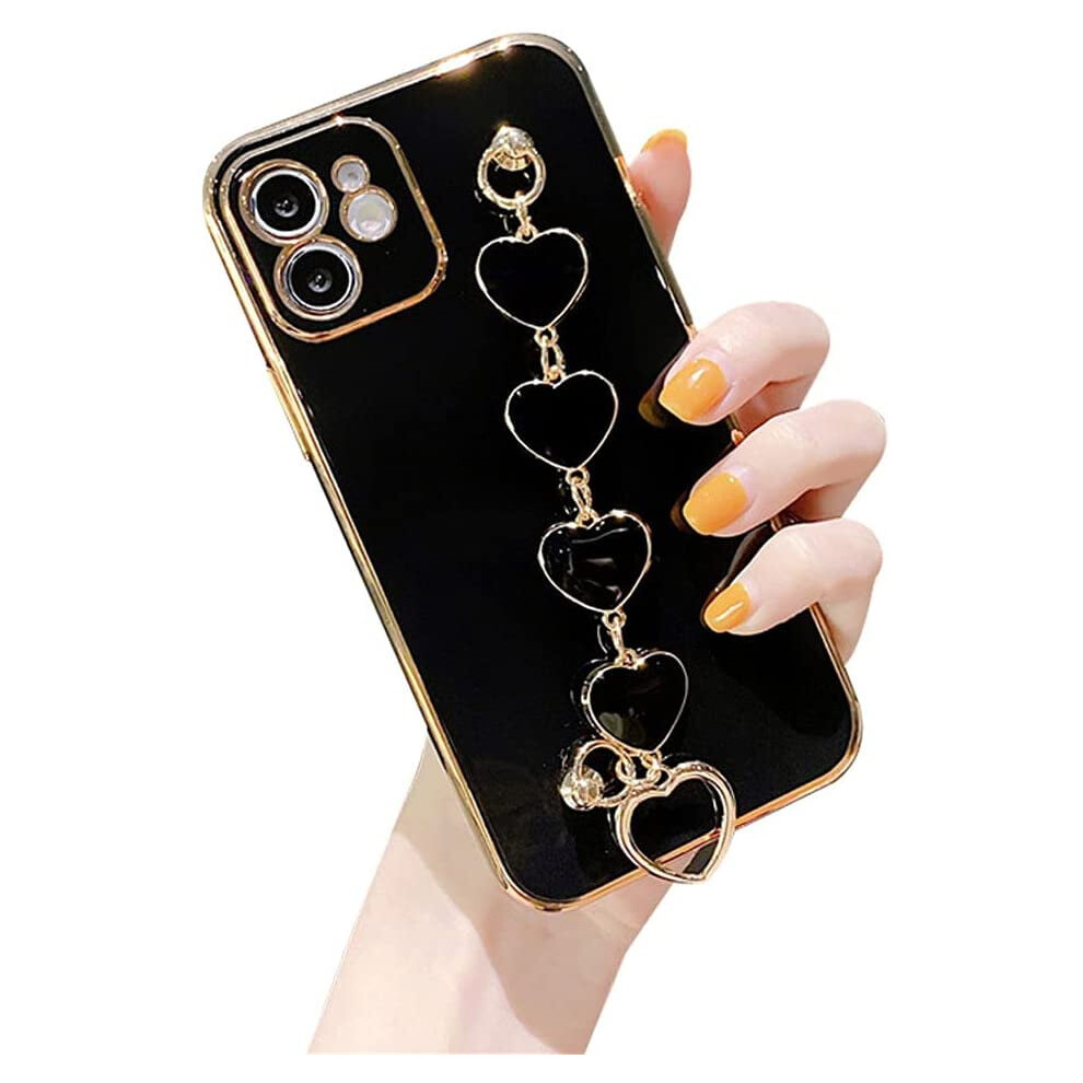 Electroplated Tpu Phone Case For Iphone 11 With Hearts Gold 9165521206261