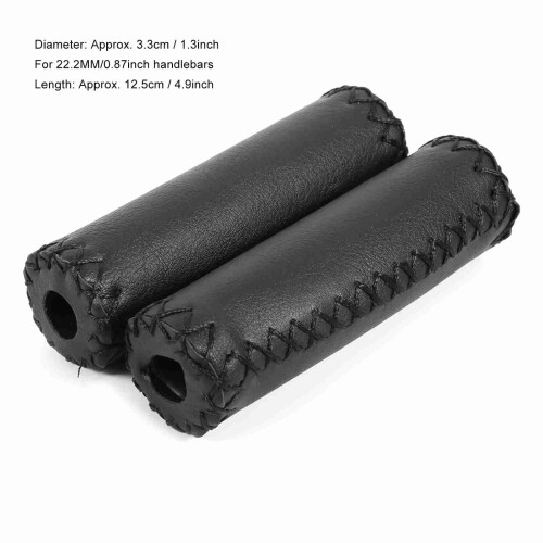 Bicycle Handle Grips Ergonomic Artificial Leather 2 pcs 2