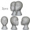 Foam Head Mannequin for Wigs and Glasses Display 2PCS 1