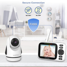 HelloBaby Video Baby Monitor with 2 Cameras and Night Vision 32 Screen