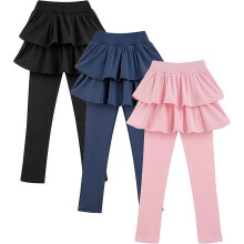 Girls School Uniform Pants with Skirt, Stretch Warm