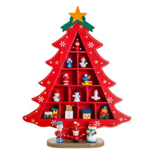 Sapin de Noël en bois rustique à poser sur une table (1 pièce)