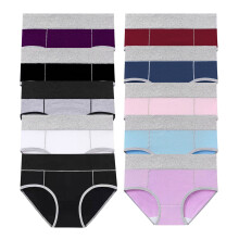 Cotton High Waisted Women's Underwear 10 Pack