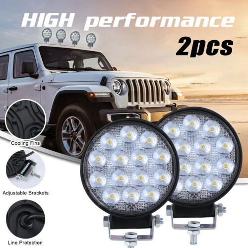 LED Work Light Spot Lamp 24W 2 pcs 12V 24V