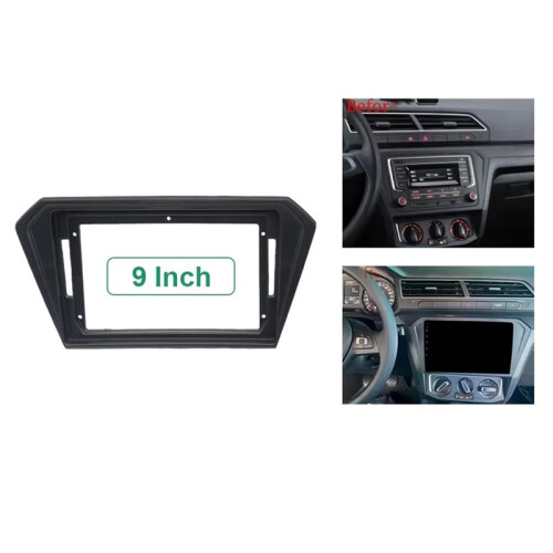 Moldura Frontal de 9 Polegadas para Rádio Automotivo para  GOL G7 G8 2016-2022 com Sistema de Som Android. 1