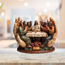 Sculpture religieuse de la Cène pour la décoration de la maison ou du bureau