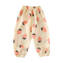 Kids Anti-Mosquito Lantern Pants Cartoon Print Elastic Waist