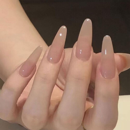 Conjunto de unhas postiças com cores vibrantes, 24 peças.