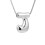 Silver Bubble Letter Necklace Personalized Initial Pendant 1