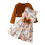Ärmelloses Mädchen-Blumenkleid-Set mit Cape-Schulterjacke und 1