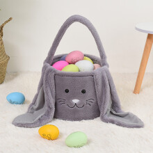 Easter Bunny Basket for Kids Fluffy Egg Hunt Bag 1