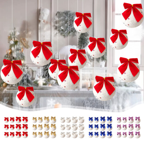 Conjunto de bolas de Natal decorativas azuis (12 peças)