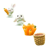 Rabbit and Carrot Cake Topper Easter Bunny Cupcake Decor 12